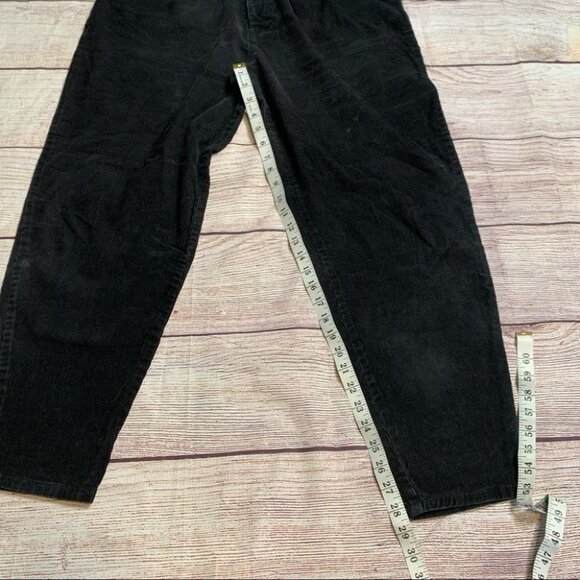 Vintage Black Corduroy Mom Pants Size 16 - Picture 10 of 11